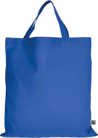 Текстильна еко-сумка TEXXILLA з короткими ручками, 38x42 см, 100% Fairtrade бавовна, 14 кольорів, без друку, синя (Royal Blue), набір 10 шт.