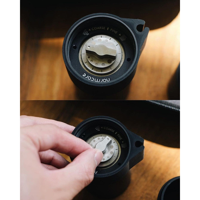 Ручна кавомолка Normcore V2 з нержавіючої сталі, 38 мм – для Aeropress, Espresso, French Press