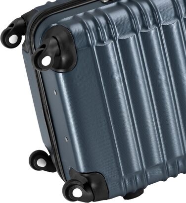 Набір валіз Zelsius 4 шт. Антрацит | ABS, з кодовим замком, 4 колеса, внутрішній роздільник | Ручна валіза, 4 шт, Trolley, велика, багаж