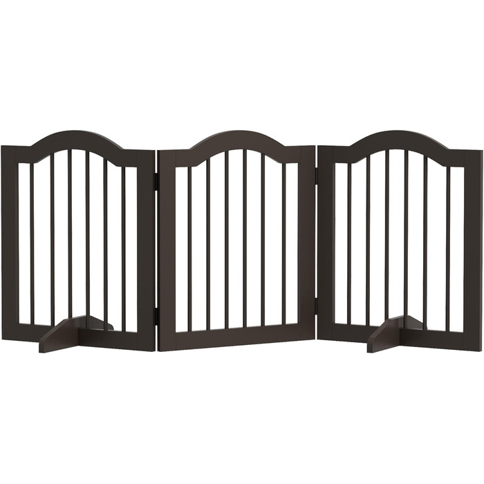 Захисний бар'єр для собак PawHut 5-секційний, 261,5 x 61 см, розкладний, з дверцятами, білий