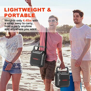 Портативна караоке-машина з Bluetooth, мікрофоном та підключенням TF/USB/FM/AUX для дому та вечірок (2 мікрофони)