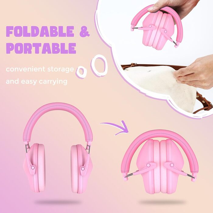 Навушники для захисту від шуму ProCase для дітей, рожеві