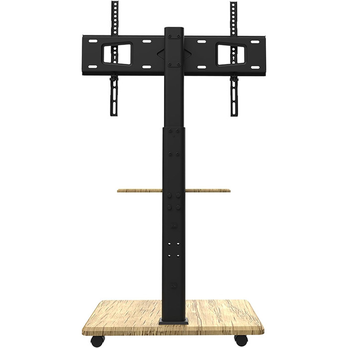 Підставка для телевізора Delphos Mobiler TV Stand - роликова, з дерев'яною основою, для телевізорів 32-70 дюймів, до 45 кг, регульована висота до 130 см, поворотна ±25°, VESA 600x400 (вишня)