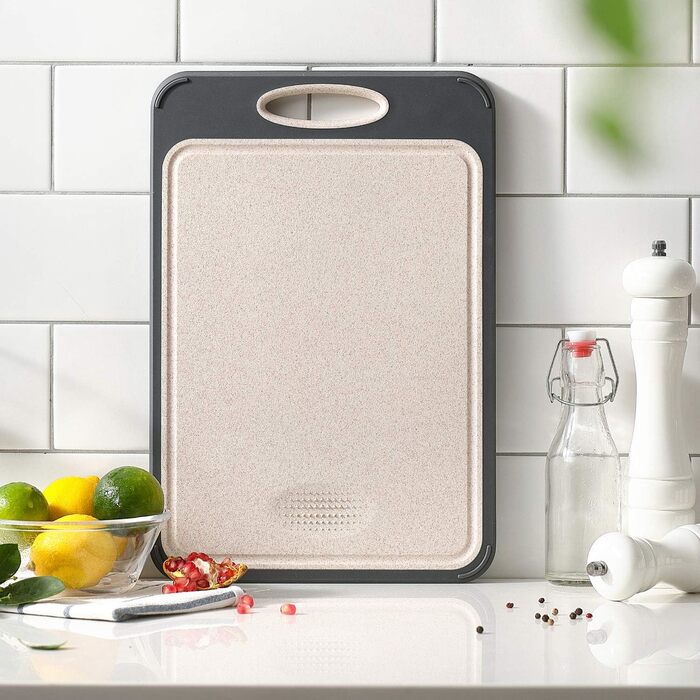 Ніжкова дошка для кухні GUANCI двостороння з нержавіючої сталі 304, розмір 35x24 см, легка у догляді