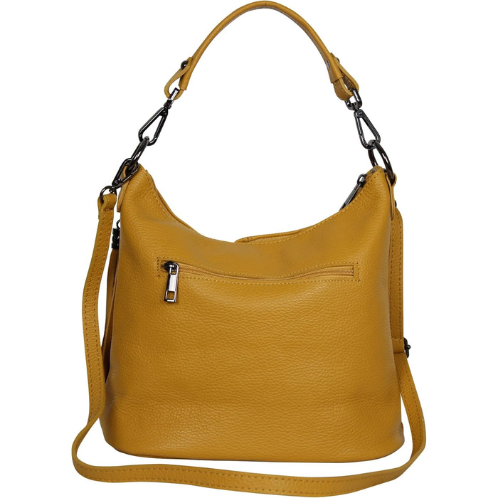 Сумка жіноча AmbraModa GLX09 з натуральної шкіри гірчичного кольору через плече