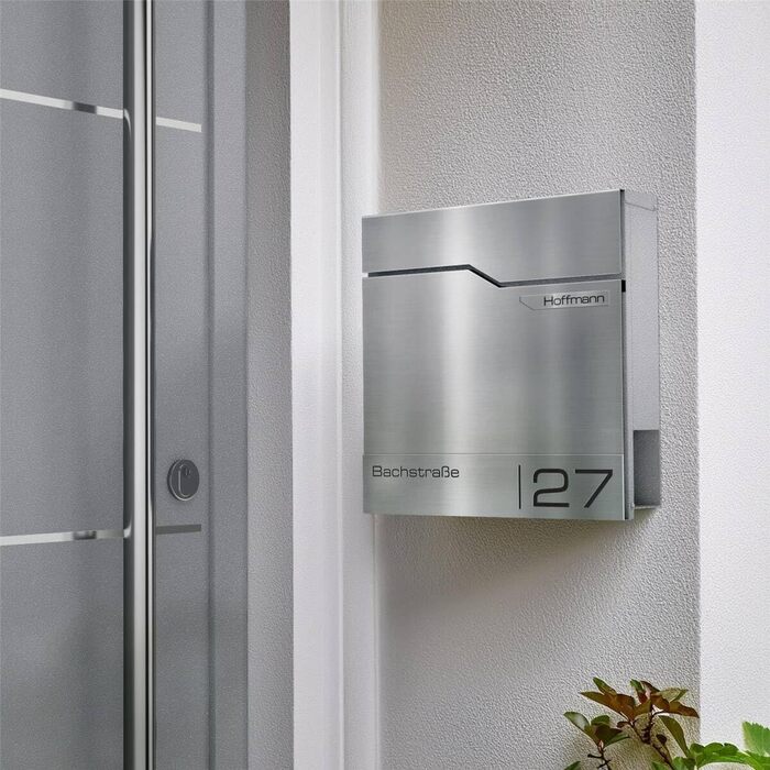 Поштовий ящик Metzler Thobe з нержавіючої сталі, з відділенням для преси та іменним табличкою