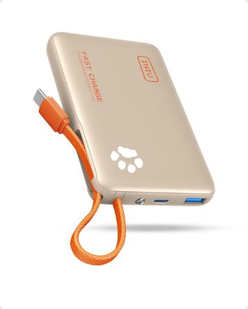 Повербанк INIU 10000mAh 45W з вбудованим кабелем USB-C, швидка зарядка для iPhone 17 16 Pro, Samsung S26 S25, Xiaomi, iPad (Зелений)