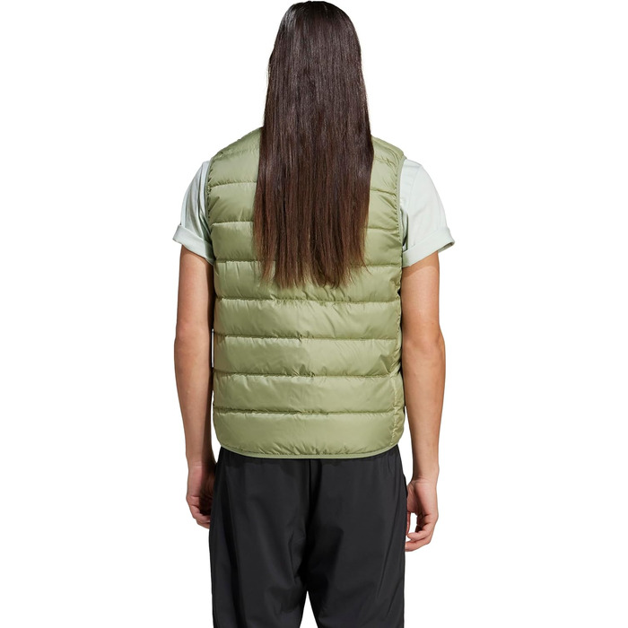 Жилет Adidas Essentias 3-Stripes Down Vest для чоловіків, колір: темно-зелений (S)