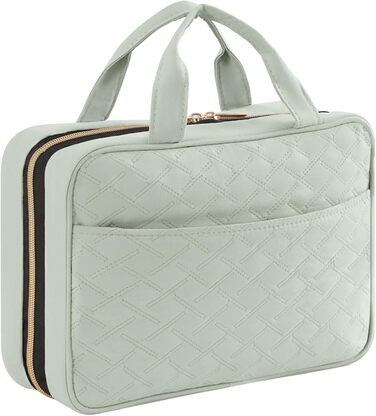 Жіноча дорожня косметичка Lifewit з гачком, велика органайзер для косметики, прозора косметичка для подорожей, м'ятно-зелена