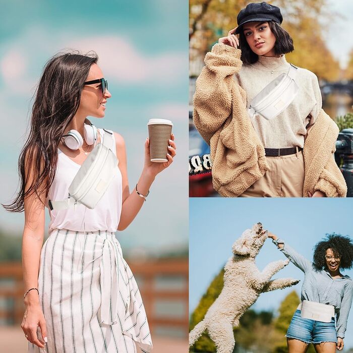 Поясна сумка на пояс для жінок та чоловіків, спортивна, водонепроникна, велика, для телефону, на бігу, бежева