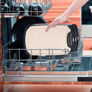 Набір дерев'яних обробних дощок з пшеничного соломи (3 шт.) - безпечні, легкі, з антиковзким покриттям, для кухні