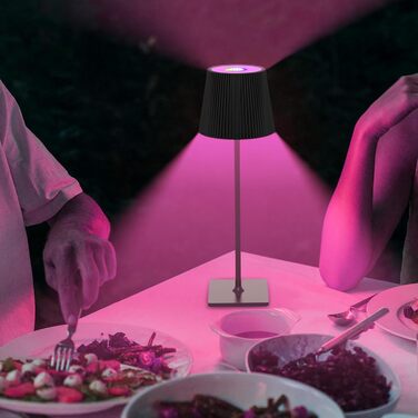 LED-лампа настільна бездротова Skele з регулюванням висоти, диммуванням, 3 колірних температур, IP54, 4000mAh, USB-C, чорна, для дому та вулиці