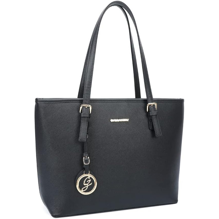 Сумка жіноча Gallantry Paris шопер з блискавкою для документів A4, чорна