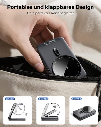 Magsafe зарядна станція 3-в-1 для Apple Watch та iPhone (чорна) – швидка зарядка, адаптер 20W