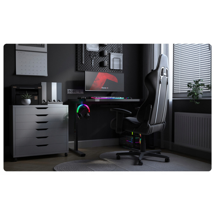 Ігровий стіл з регулюванням висоти Huzaro Hero 2.6 Black + килимок