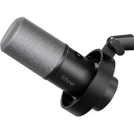 FIFINE XLR мікрофон студійний динамічний USB, для стрімінгу, подкастів, геймінгу, PS4/5, Mac, мікшер, звукова карта, чорний