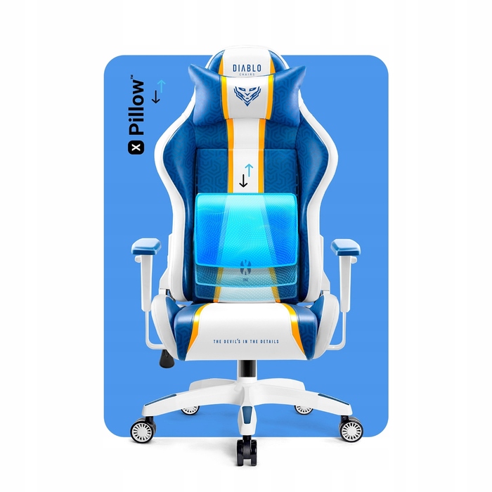 Ігрове крісло Diablo Chairs X-One 2.0, екошкіра, біле