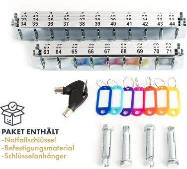 Електронний сейф для ключів casa pura — металевий ключ-бокс на 27 ключів з електронним замком, набором брелоків та аварійним ключем