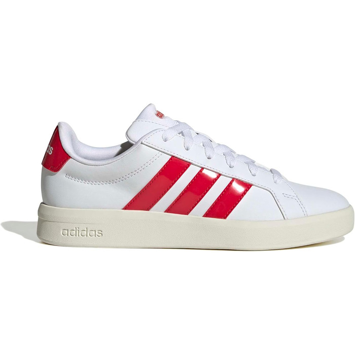 Жіночі кросівки Adidas Grand Court Base 3.0 (38 2/3 EU, білий, рубіново-червоний, off-white)