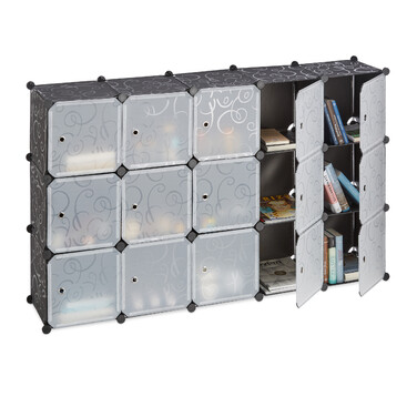 Relaxdays Plastic Storage Shelf with 16 Compartments