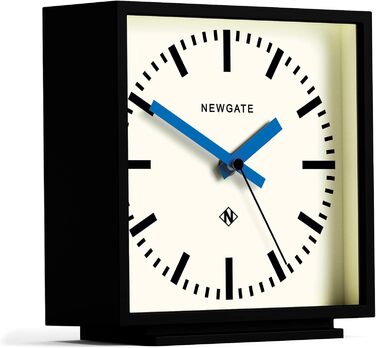 Настільний годинник NEWGATE Amp Silent Sweep без тиканя, сучасний камінний годинник для вітальні, офісу, синій циферблат у стилі вокзалу