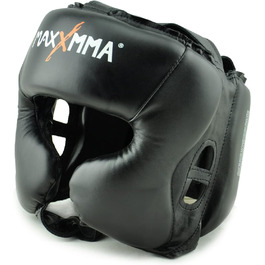 MaxxMMA Headgear L/XL - Boxing, MMA, Kickboxing, Sparring, Karate, Taekwondo - Black