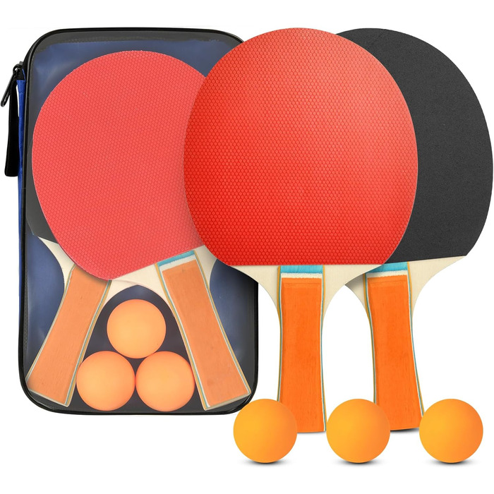 Набір для настільного тенісу Flintronic: 2 ракетки + 3 м'ячі, сумка, для початківців та професіоналів