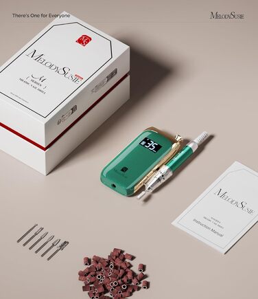 Професійний електричний набір для манікюру та педикюру MelodySusie, перезаряджається, для апаратного манікюру, бездротовий, зелений