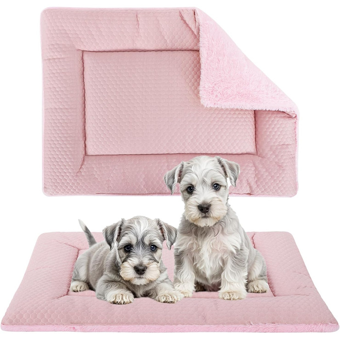 Килимок для собак BVAGSS: килимок для маленьких, середніх та великих собак, двосторонній, охолоджуючий та зігріваючий, рожевий (91x58 см)
