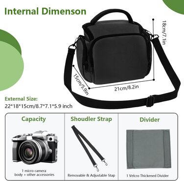 Сумка для камери Ainiv: фотосумка для DSLR/SLR камер Canon, Nikon, Sony (зелена/чорна)