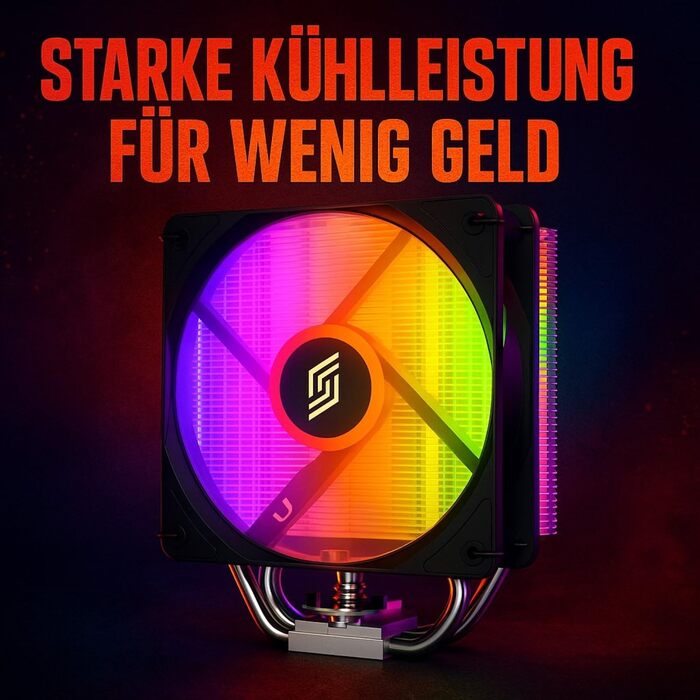 SILENTWARE Bora - Кулер для CPU з двома баштами, 6 теплових трубок, 2x 120мм вентилятори PWM, RGB підсвітка, підтримка TDP до 265W, сумісний з Intel LGA 115X/1200/1700/1851 та AMD AM4/AM5