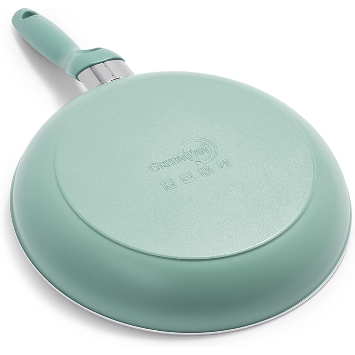 Набір сковорідок GreenPan Rio з антипригарним покриттям Thermolon, 20 см та 26 см, без PFAS, Cool-Touch ручка, сумісний з духовкою до 160°C, придатний для миття в посудомийній машині, чорний та кремовий