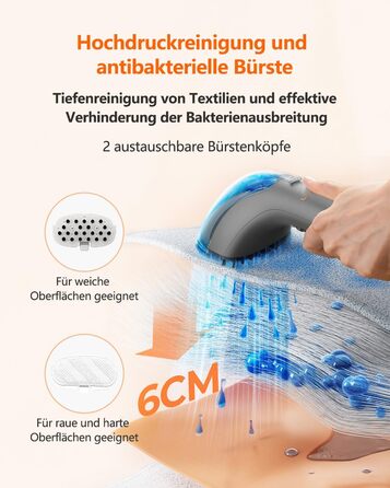 Пристрій для чищення м'яких меблів Uwant B200, 1900W, з функцією пароочищення | Для килимів, диванів, штор, одягу