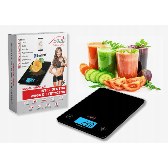 Кухонні ваги TECH-MED HW-FIT021, чорні, до 5 кг