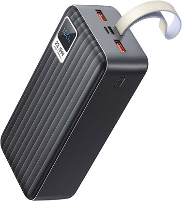 Портативний зарядний Power Bank 50000mAh з Quick Charge 3.0 та PD 22.5W, 4 виходи USB та 3 входи, велика ємність для iPhone, Samsung, iPad та інших пристроїв