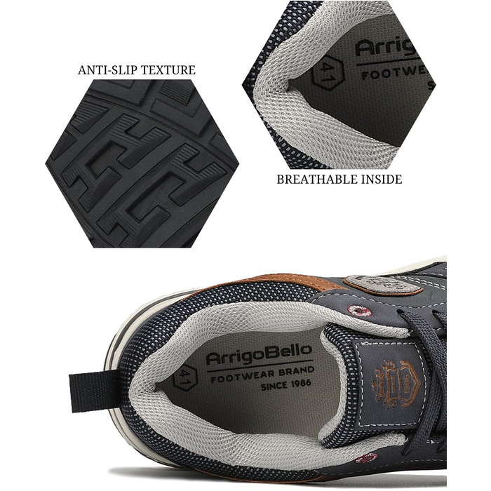 ARRIGO BELLO Кросівки чоловічі для активного відпочинку, спорту та прогулянок. Легкі кросівки для ходьби, розмір 41-46, колір блакитний.