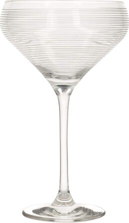 Бокали для Мартіні Mikasa Cheers, 290 мл, 4 шт., Кришталь, срібло, Набір з 4 бокалів
