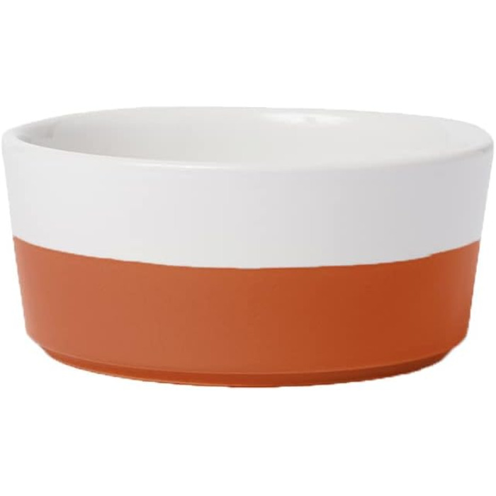 Миска для собак Waggo Dipper Ceramic - для малих та великих порід, керамічна, важка, довговічна, миється в посудомийній машині, сучасний дизайн (Терракота, Середня)