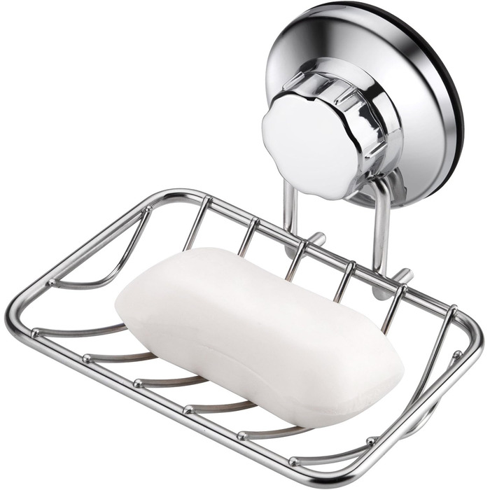 Кріплення для душу iPEGTOP з вакуумним присоском: міцний тримач з нержавіючої сталі для ванної та кухні, з мильницею