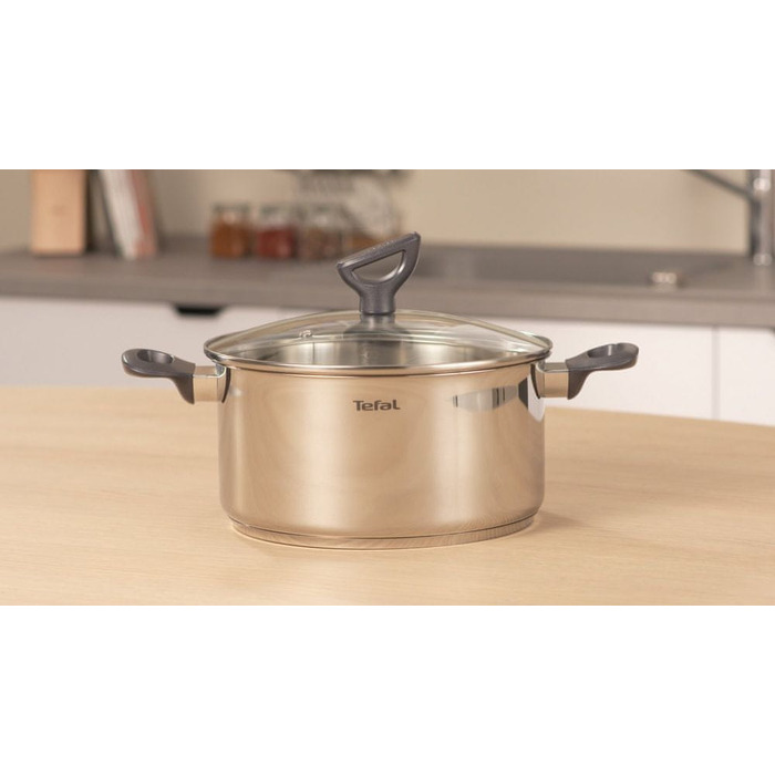 Каструля Tefal Daily Cook G7124614, нержавіюча сталь, 5 л, для індукційних плит