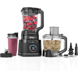 Ninja 2-in-1 Detect Power Mixer Pro with Single Serve - 1200W Power Blender with Pitcher & 2 Single Serve Cups - Smoothie, Vegetable & Frozen Drink Mixer - TB301EU