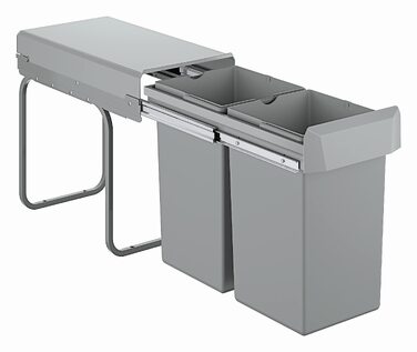 Система сортування сміття GROHE Blue Accessoires 30 см, 2 відсіки по 15 л, сірий (40855000)