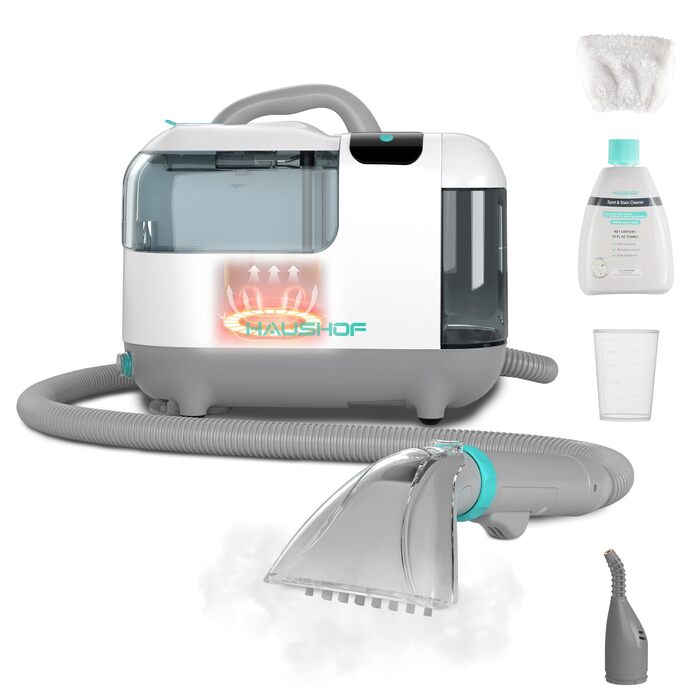 Пылесос с функцией пара HAUSHOF StainZapper Vapo: для коврів, диванів, авто. Очищувач з підігрівом та високою температурою. З миючим засобом.
