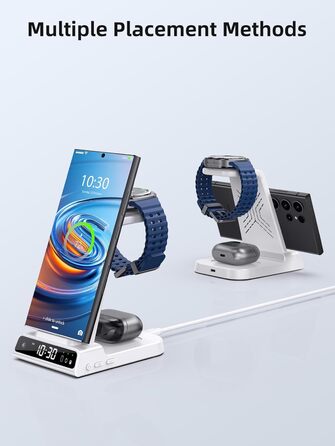 Бездротовий зарядний пристрій для Samsung Galaxy S25 Ultra, Watch Ultra/8/7/6, S24 Z Fold 6/Z Flip 6, Buds - зарядка