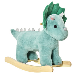 HOMCOM Rocking Horse Toy for Kids, Dark Green, 64 x 30 x 54 cm, Stable & Safe, Ideal for Playrooms