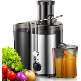 Електричний соковитискач Sliver 500W з нержавіючої сталі, BPA-free, для фруктів та овочів