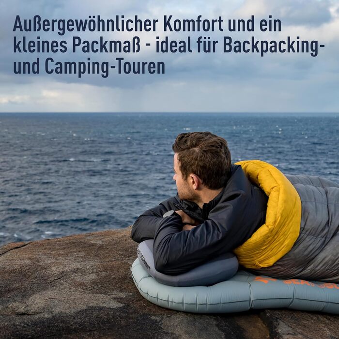 Подушка Sea to Summit Aeros Ultralight Deluxe L для кемпінгу та велотуризму, легка, надувна, нековзка, з чохлом Ultra-SIL, 42x30x13 см, 114 г, магента