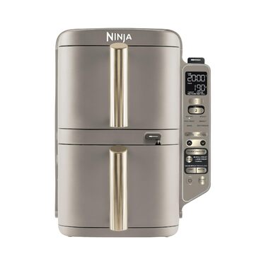 Ninja Foodi FlexDrawer AF500EUSD - Аерофритюрниця з двома зонами 10.4 л, MegaZone, антипригарне покриття, колір - золотий