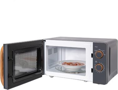 Мікрохвильова піч Russell Hobbs RHMM713G: 17 л, 700 Вт, сірий колір, стильний дизайн, функція розморожування