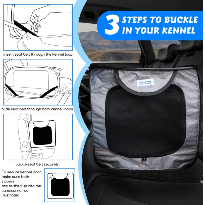Переносний вольєр для собак та котів у машину Nobleza, складаний вольєр для тварин, 93x54x54 см